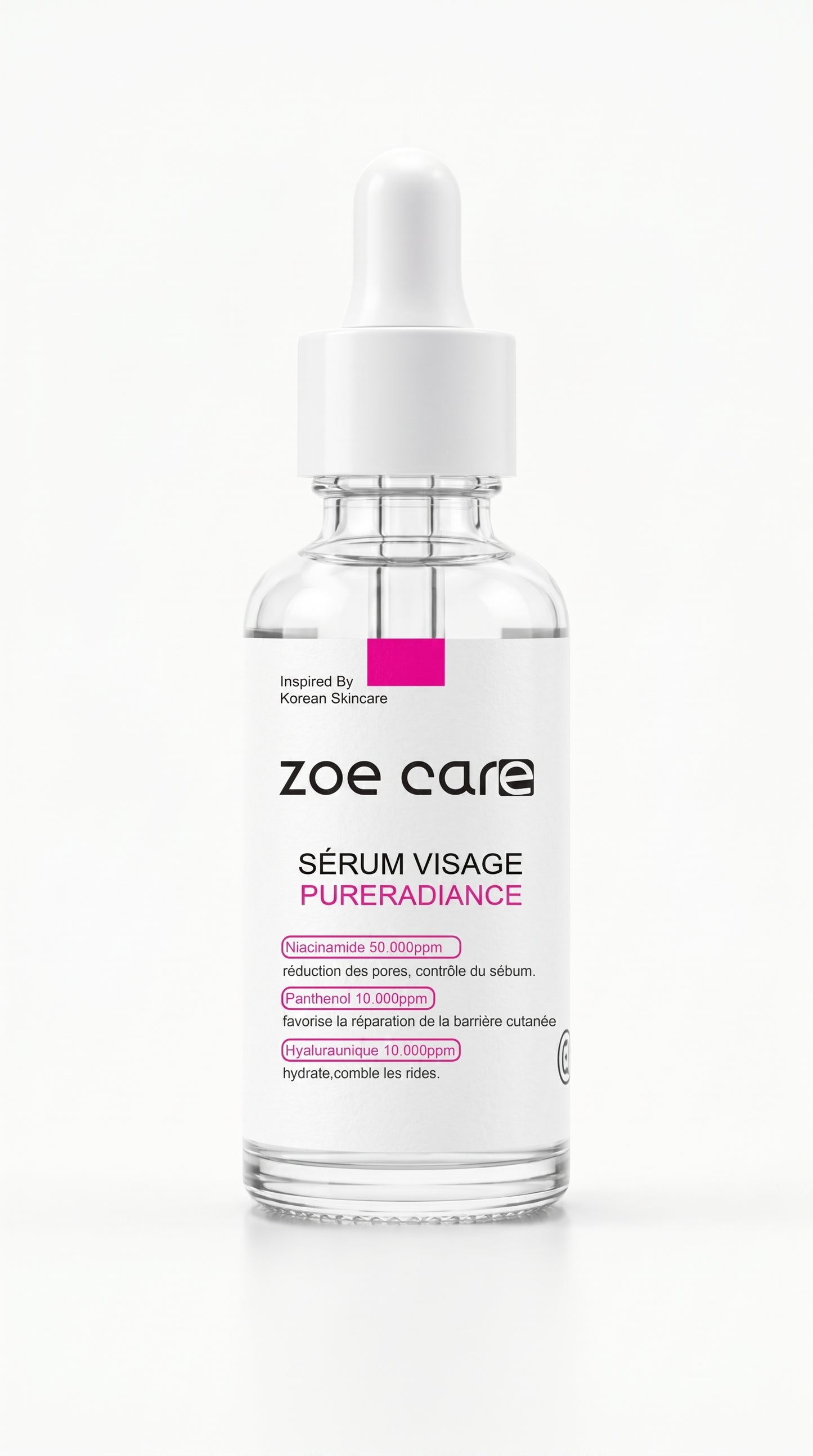 Sérum Visage Niacinamide 5% Panthénol 1% Acide hyaluronique % 30ml