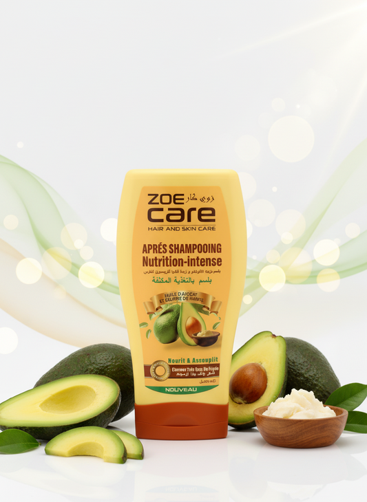 Zoe Care Après-Shampooing Nutrition Intense à l’Huile d’Avocat et Beurre de Karité 230ml