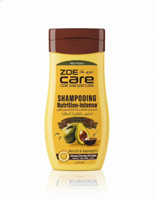 Zoe Care Shampooing Nutrition Intense à l’Huile d’Avocat et Beurre de Karité 250ml