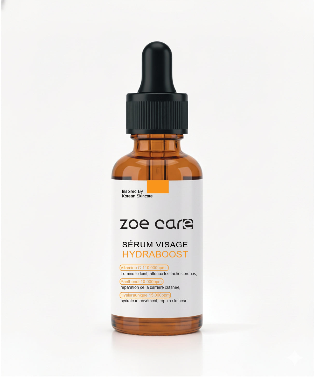 Sérum Visage Vitamine C 11% acide hyaluronique 1.5% et panthénol 1%30ml